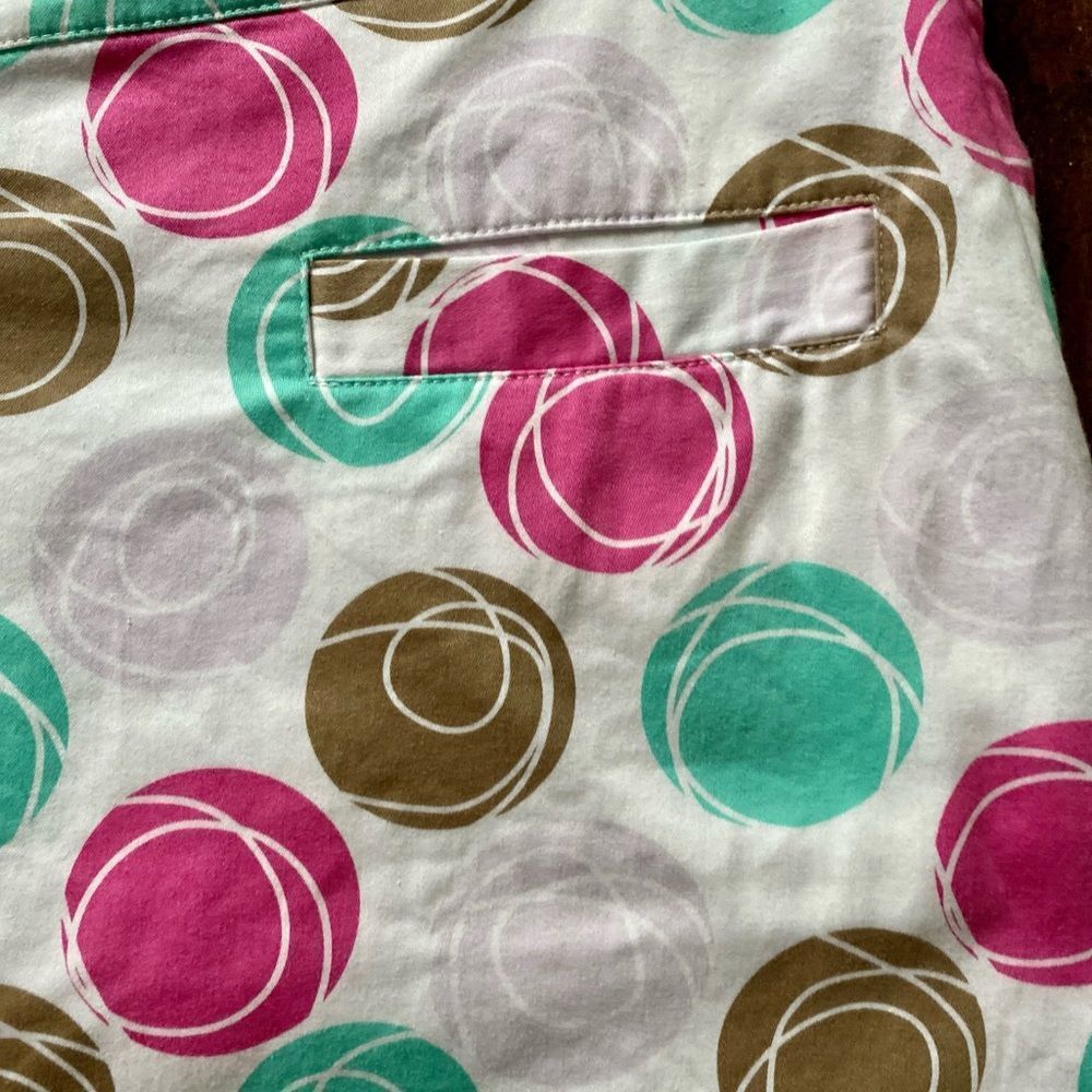 Lija Golf Skort -4 pink /tan /green , cotton spandex - Picture 5 of 7